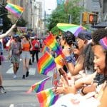 Gay pride parade during Pride Month