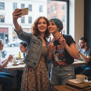 2 Transsexuals on a Date Together.